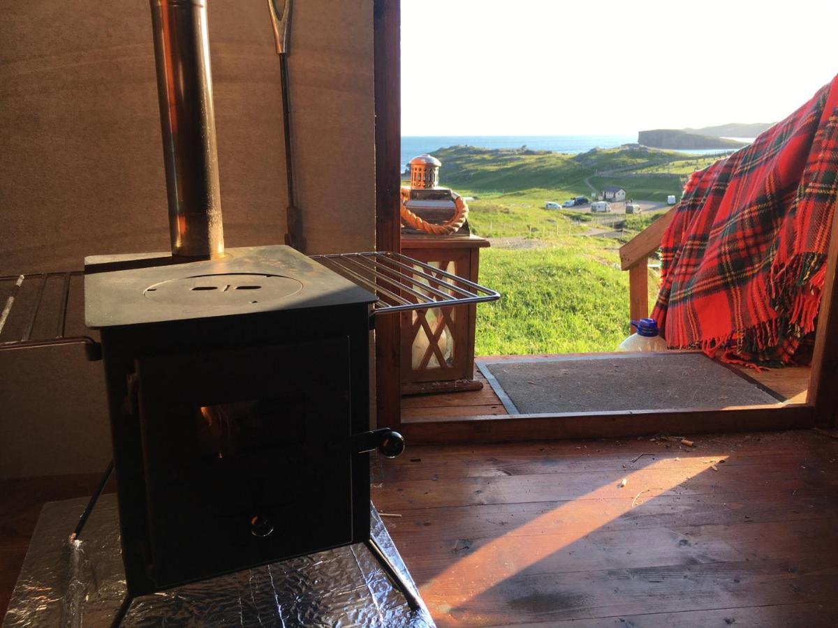 Eco Crofters Wagon By The Beach Oldshoremore 外观 照片